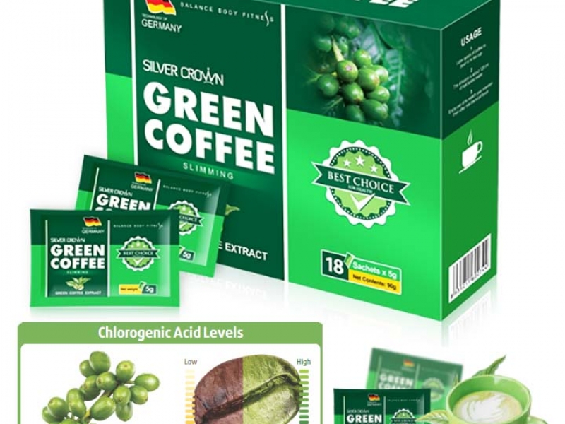 Cà phê giảm cân Green Coffee Silver Crown Đức