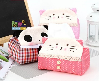 Hộp Đựng Khăn Giấy Gấu Panda Mèo Kitty Cực Đáng Yêu      (tạm hết hàng )