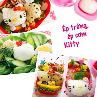 Bộ 3 Khuôn Làm Cơm Nắm Hello Kitty